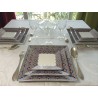 Assiette porcelaine carrée blanche