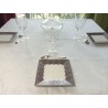 Assiette porcelaine carrée blanche