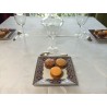 Assiette porcelaine carrée blanche