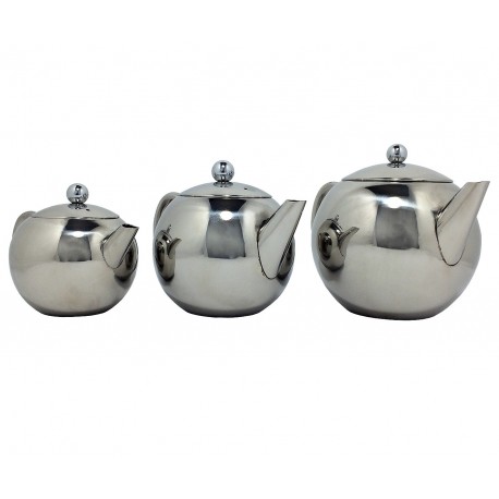 Théière inox forme ronde Théière inox forme ronde
