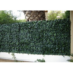 Haie artificielle de jardin en plaque PVC lierre 50 x 50 cm