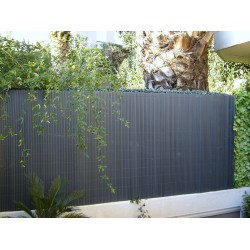 Canisse de jardin en PVC 300 x 120 cm gris anthracite