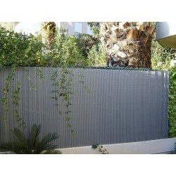 Canisse de jardin en PVC 300 x 120 cm gris perle