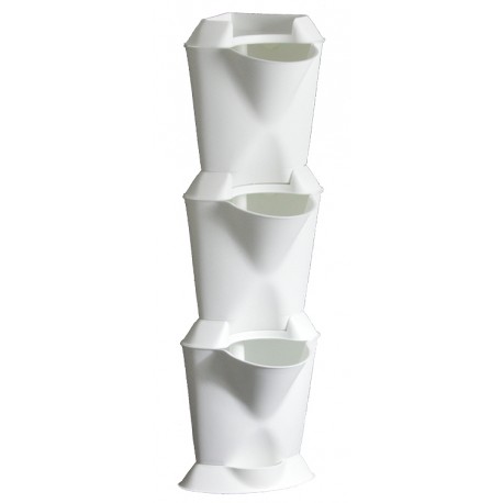 Jardinière en polypropylène Mini-Garden Corner 17 x 17 x 30 cm blanc Jardinière en polypropylène Mini-Garden Corner 17 x 17 x 30 cm blanc