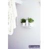 Jardinière en polypropylène ronde Basic S 39,4 x 14,4 x 21,5 blanc