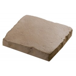 Pavé de terrasse en pierre reconstituée à coller 16 x 16 x 2,5 cm ocre