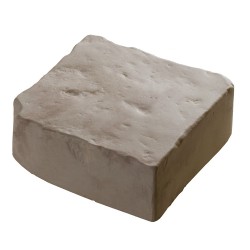 Pavé de terrasse en pierre reconstituée à poser 16 x 16 x 6 cm blanc nuancé