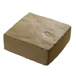 Pavé de terrasse en pierre reconstituée à poser 16 x 16 x 6 cm camel