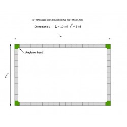 Kit margelle en pierre reconstituée 5 x 10 ml bois foncé
