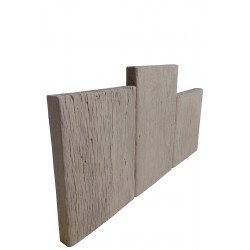 Bordure de jardin en pierre reconstituée planche apparence bois foncé 60 x 3 x 30 cm