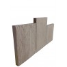 Bordure de jardin en pierre reconstituée planche apparence bois foncé 60 x 3 x 30 cm