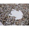 Pas japonais de jardin en pierre reconstituée animaux grenouille blanc 30 x 28 x 3 cm
