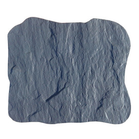 Pas japonais de jardin en pierre reconstituée ardoisé gris anthracite 31 x 26 x 3 cm