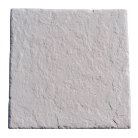 Dalle de terrasse en pierre reconstituée 45,5 x 45,5 x 3 cm ardoisée blanc