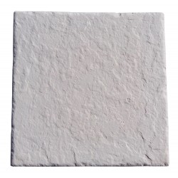 Dalle de terrasse en pierre reconstituée 45,5 x 45,5 x 3 cm ardoisée blanc
