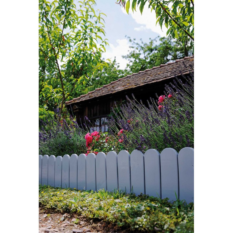 KOTARBAU 1 Bordure Enroulable 10 X 110 Cm - Clôture En Bois De Pin Brûlé - Clôture De Jardin Flexible - Bordures De Pelouse - Palissade De Jardin - Découpable - Décoration - Poteaux De Clôture