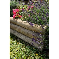 Bordure de jardin en bois à planter 110 x 21/40 cm