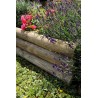 Bordure de jardin en bois à planter 110 x 21/40 cm