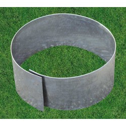 Bordure de jardin en tôle métallique zinguée circulaire flexible d.20 cm