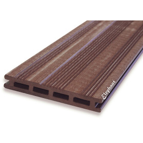 Lame de terrasse en bois composite marron 225 x 14,5 x 2,1 cm