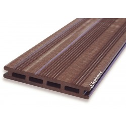 Lame de terrasse en bois composite marron 225 x 14,5 x 2,1 cm