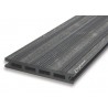 Lame de terrasse en bois composite grise 225 x 14,5 x 2,1 cm