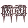 Bordure de jardin en fonte accouplante 16,5 x 0,6 x 28 cm