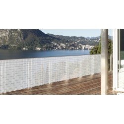 Brise vue de jardin en polyester décor Brique Blanche 300 x 80 cm