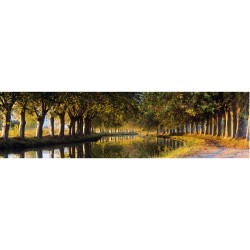 Brise vue de jardin en polyester décor Canal du Midi 500 x 100 cm