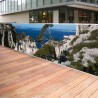 Brise vue de jardin en polyester décor Calanques 500 x 100 cm