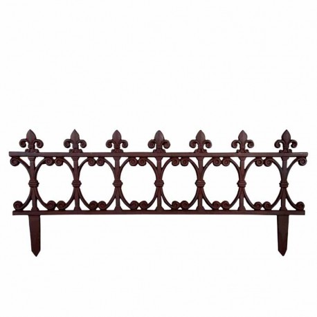 Bordure de jardin en fonte Lys 81 x 1 x 36 cm