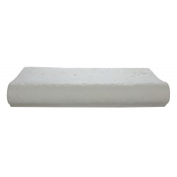 Kit margelle en pierre reconstituée galbée 4 cm 4,5 x 8,5 ml blanc