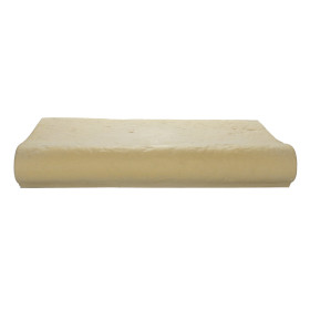 Kit margelle en pierre reconstituée galbée avec escalier roman 4 cm 4,5 x 8,5 ml camel