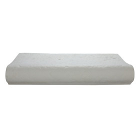 Kit margelle en pierre reconstituée galbée avec escalier roman 4 cm 5 x 10 ml blanc