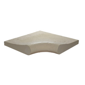 Kit margelle en pierre reconstituée galbée avec escalier roman 4 cm 5 x 10 ml ocre