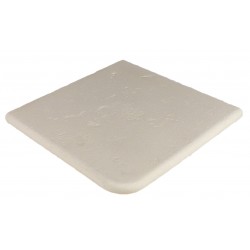 Kit margelle en pierre reconstituée plate avec escalier 2,5 cm 6 x 12 ml blanc