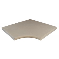 Kit margelle en pierre reconstituée plate avec escalier 2,5 cm 4,5 x 8,5 ml ocre