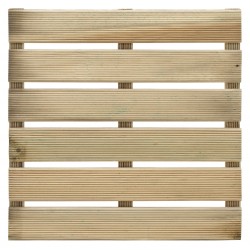 Dalle de terrasse en bois européen Pin Sylvestre 40 x 40 x 2,8 cm