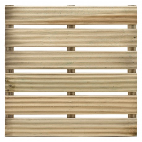 Dalle de terrasse en bois européen Pin Sylvestre 40 x 40 x 2,8 cm