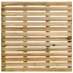 Dalle de terrasse en bois européen Pin Sylvestre 100 x 100 x 2,8 cm brun