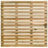 Dalle de terrasse en bois européen Pin Sylvestre 100 x 100 x 2,8 cm brun