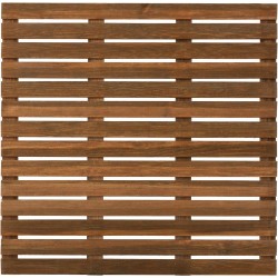 Dalle de terrasse en bois européen Pin Sylvestre 100 x 100 x 2,8 cm brun