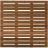 Dalle de terrasse en bois européen Pin Sylvestre 100 x 100 x 2,8 cm brun