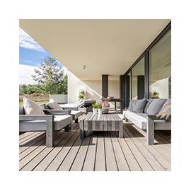 Salon de jardin - Bois, Acier, Aluminium.