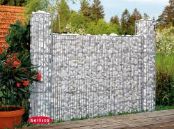 muret gabion 2 colonnes 113 x 10 x 80 cm sans galet