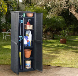 armoire haute en plastique pour jardin