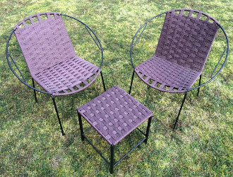 tabouret bas et fauteuils