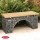 Les bancs en gabion au jardin