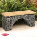 Les bancs en gabion au jardin